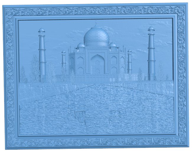 Taj Mahal Mosque T0009695 download free stl files 3d model for CNC wood carving