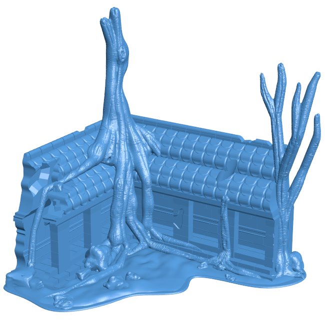Temple Ruins (Ta Phrom) - Cambodia B011089 3d model file for 3d printer
