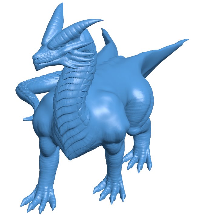 Wingless dragon B011149 3d model file for 3d printer