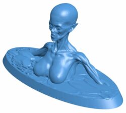 Zombie Queen Bust B011138 3d model file for 3d printer