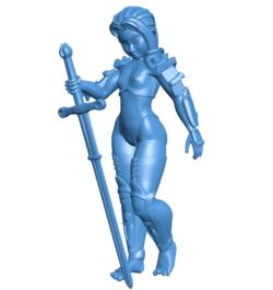 Barbarian female B0011420 3d model file for 3d printer
