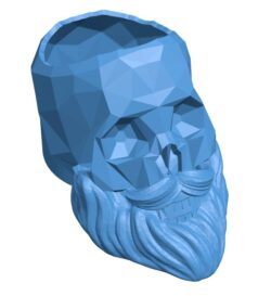 Barber skull B0011487 3d model file for 3d printer