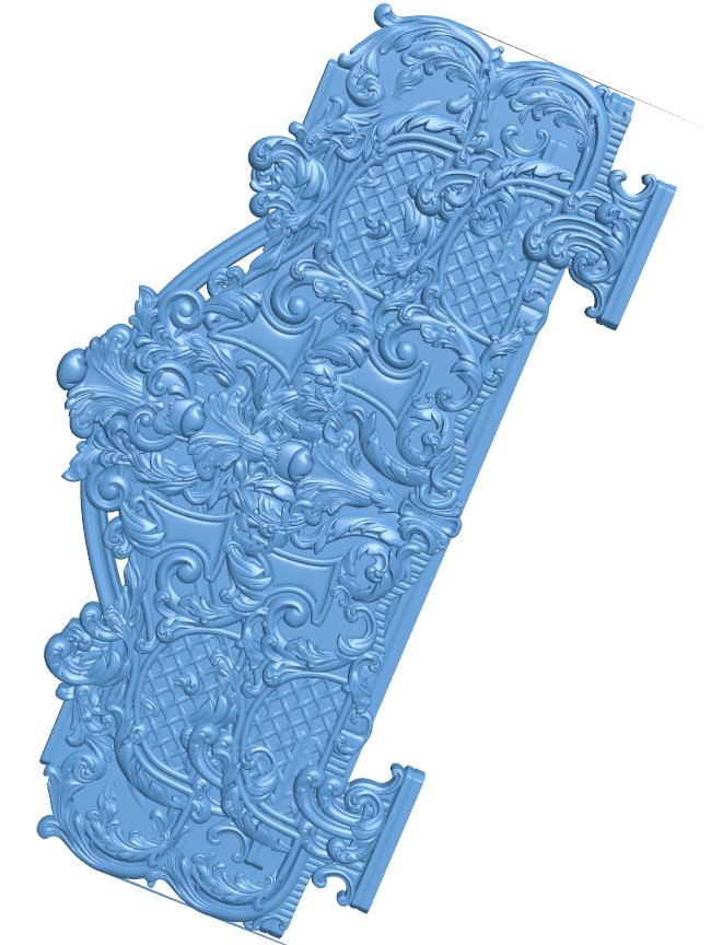 Bed frame pattern T0010301 download free stl files 3d model for CNC wood carving