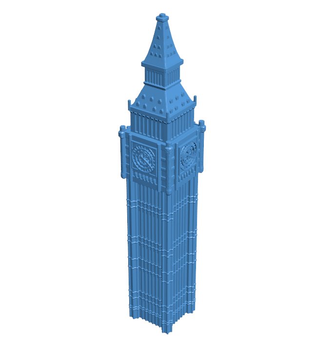 Big Ben, London B0011317 3d model file for 3d printer