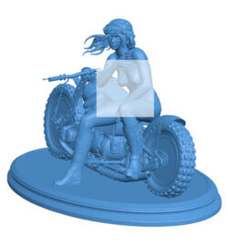 Biker girl B0011523 3d model file for 3d printer