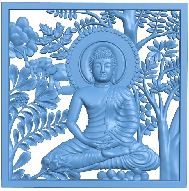 Buddha T0010077 download free stl files 3d model for CNC wood carving