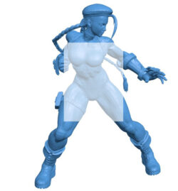 Cammy street fighter B0011388 3d model file for 3d printer