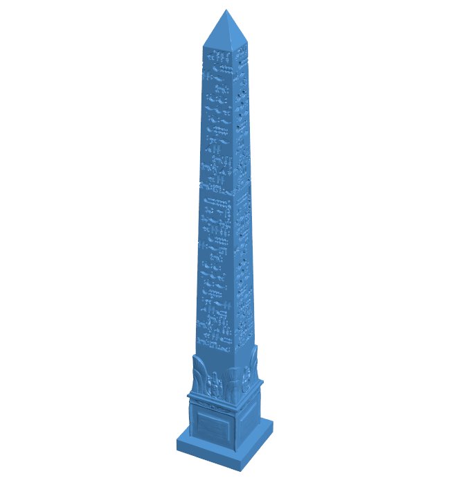 Cleopatra's Needle at Embankment, London B0011353 3d model file for 3d printer