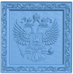 Coat of arms of Russia T0010264 download free stl files 3d model for CNC wood carving