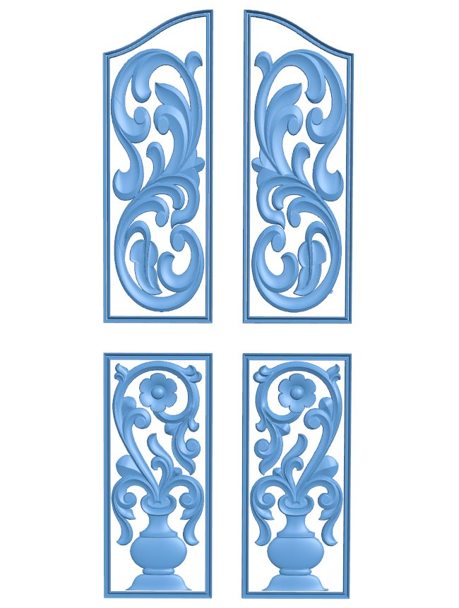 Door frame pattern T0010421 download free stl files 3d model for CNC wood carving