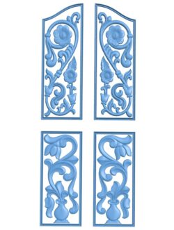 Door frame pattern T0010423 download free stl files 3d model for CNC wood carving