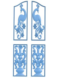 Door frame pattern T0010424 download free stl files 3d model for CNC wood carving