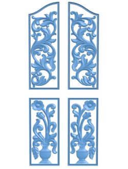 Door frame pattern T0010425 download free stl files 3d model for CNC wood carving