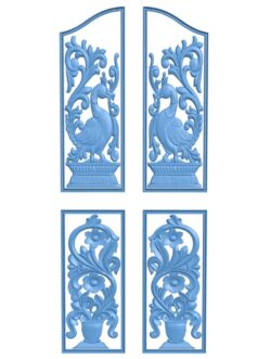 Door frame pattern T0010428 download free stl files 3d model for CNC wood carving