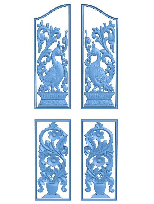 Door frame pattern T0010428 download free stl files 3d model for CNC wood carving