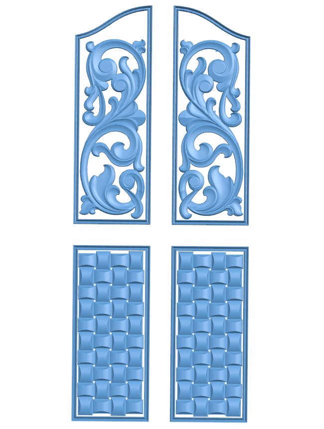 Door frame pattern T0010430 download free stl files 3d model for CNC wood carving