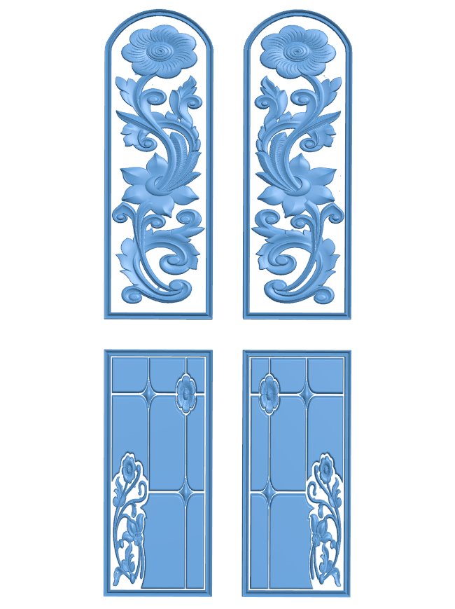 Door frame pattern T0010466 download free stl files 3d model for CNC wood carving