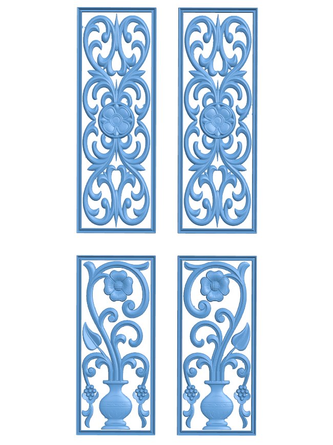 Door frame pattern T0010467 download free stl files 3d model for CNC wood carving