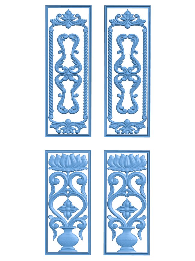 Door frame pattern T0010470 download free stl files 3d model for CNC wood carving