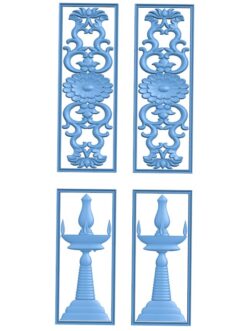 Door frame pattern T0010543 download free stl files 3d model for CNC wood carving