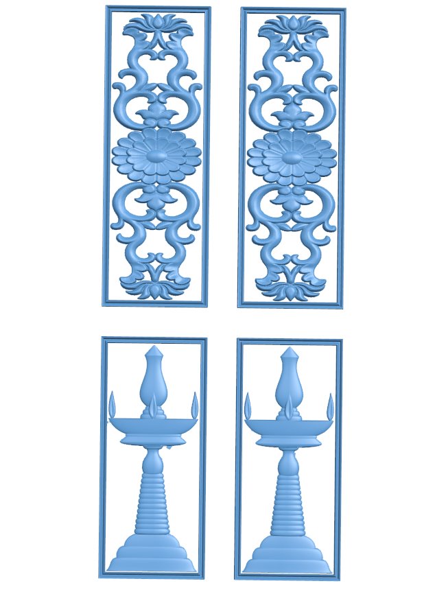 Door frame pattern T0010543 download free stl files 3d model for CNC wood carving