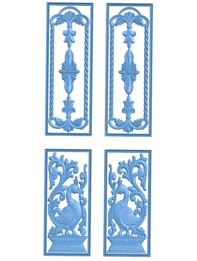 Door frame pattern T0010544 download free stl files 3d model for CNC wood carving