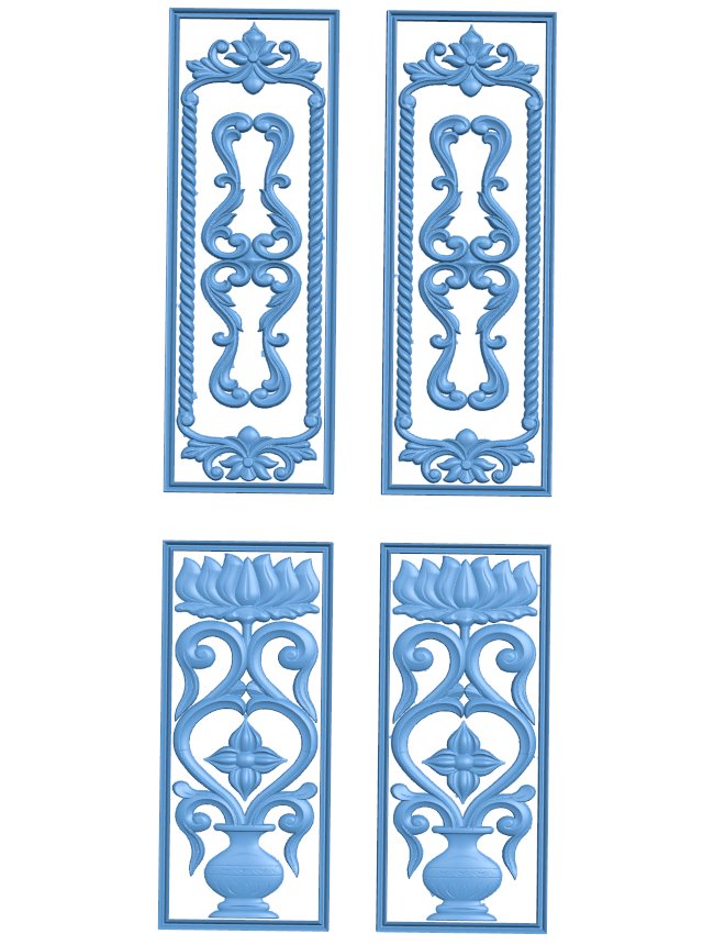 Door frame pattern T0010546 download free stl files 3d model for CNC wood carving