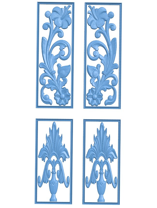 Door frame pattern T0010547 download free stl files 3d model for CNC wood carving