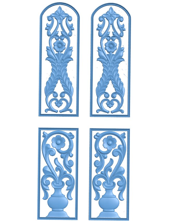 Door frame pattern T0010548 download free stl files 3d model for CNC wood carving