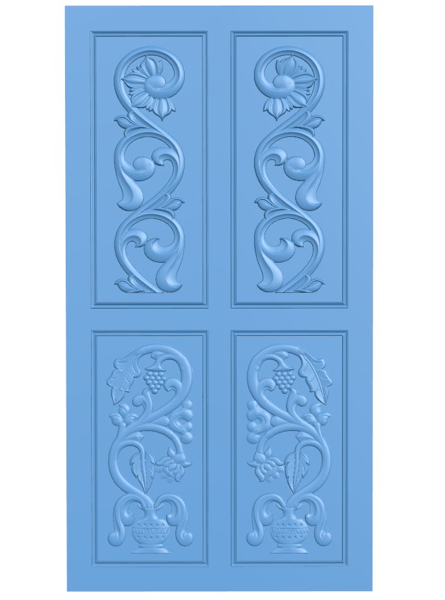 Door pattern T0010198 download free stl files 3d model for CNC wood carving