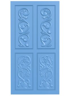 Door pattern T0010199 download free stl files 3d model for CNC wood carving