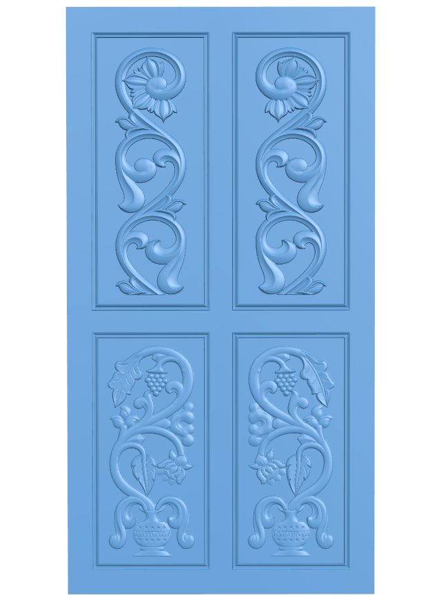 Door pattern T0010199 download free stl files 3d model for CNC wood carving