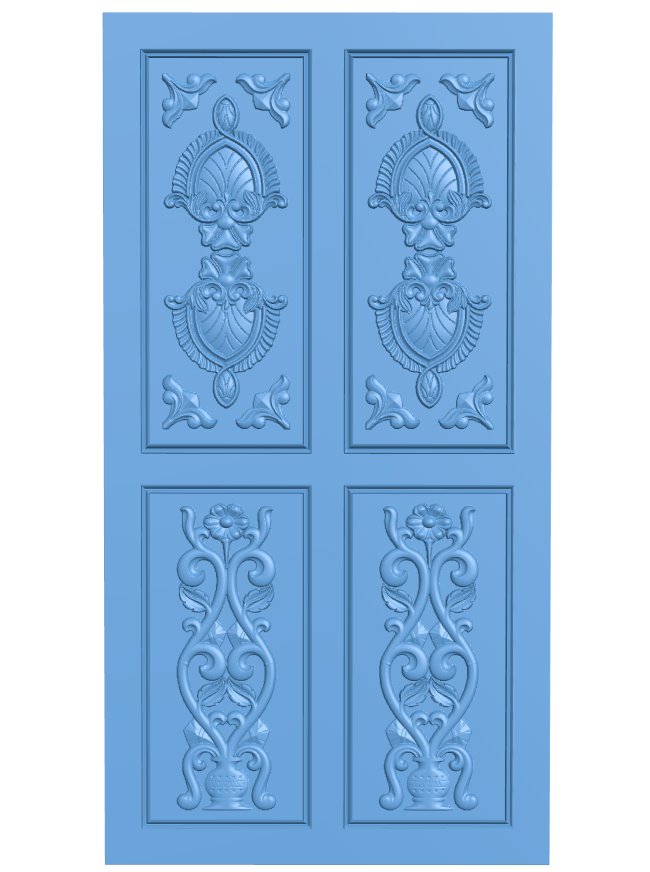 Door pattern T0010236 download free stl files 3d model for CNC wood carving