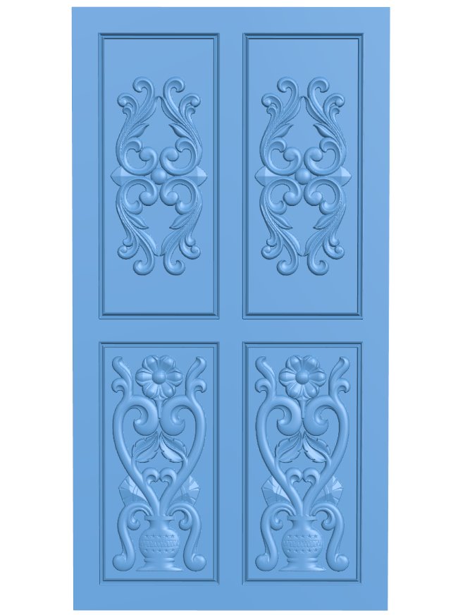 Door pattern T0010237 download free stl files 3d model for CNC wood carving