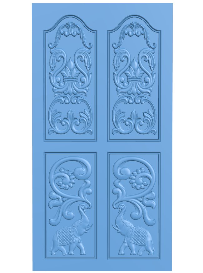 Door pattern T0010238 download free stl files 3d model for CNC wood carving