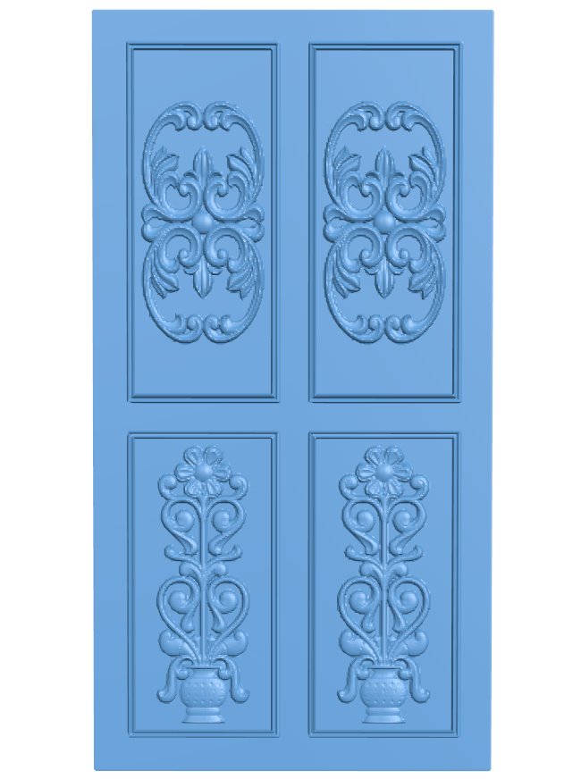 Door pattern T0010239 download free stl files 3d model for CNC wood carving