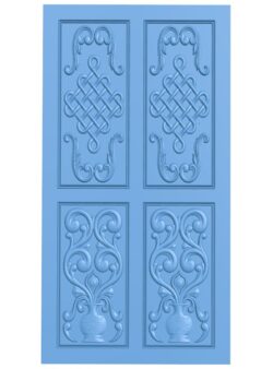 Door pattern T0010501 download free stl files 3d model for CNC wood carving