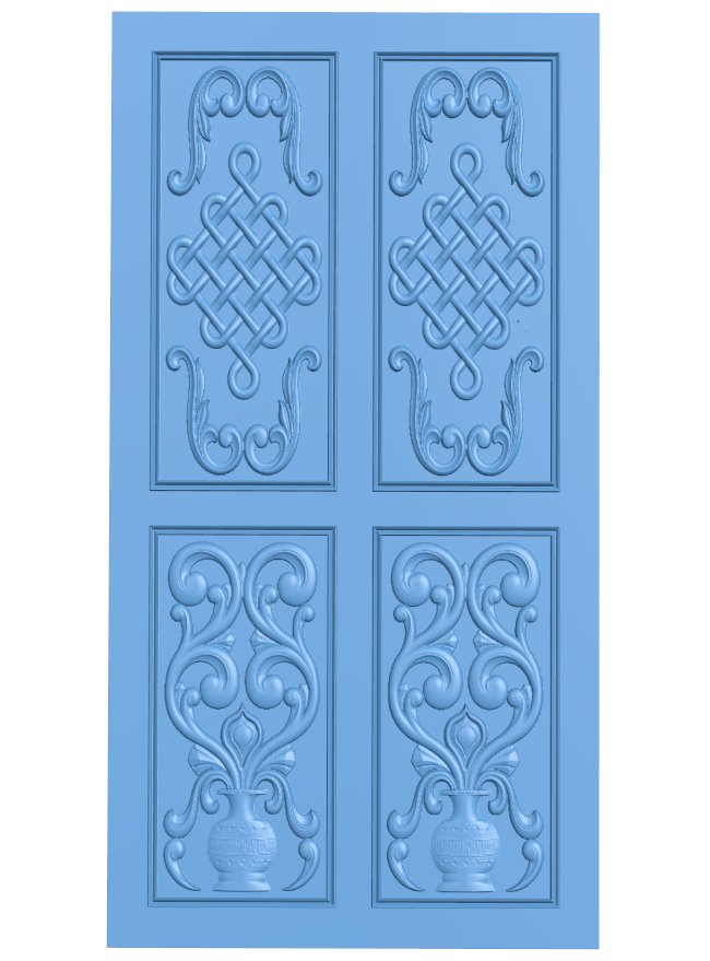 Door pattern T0010501 download free stl files 3d model for CNC wood carving