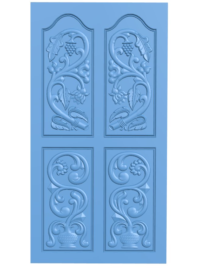 Door pattern T0010502 download free stl files 3d model for CNC wood carving