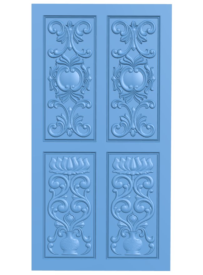 Door pattern T0010503 download free stl files 3d model for CNC wood carving