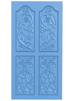 Door pattern T0010504 download free stl files 3d model for CNC wood carving