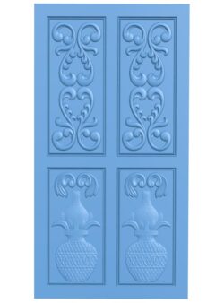 Door pattern T0010505 download free stl files 3d model for CNC wood carving