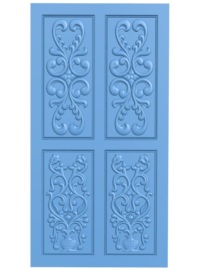 Door pattern T0010506 download free stl files 3d model for CNC wood carving