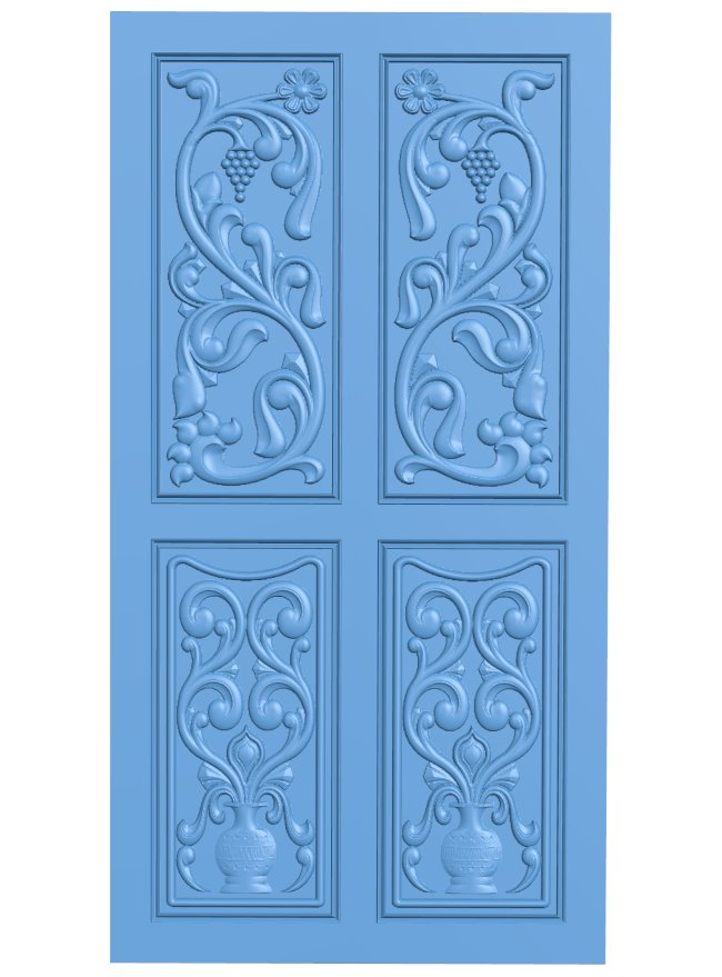Door pattern T0010508 download free stl files 3d model for CNC wood carving