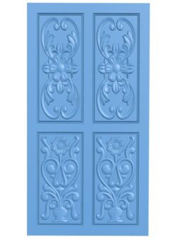 Door pattern T0010509 download free stl files 3d model for CNC wood carving