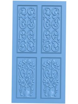Door pattern T0010550 download free stl files 3d model for CNC wood carving