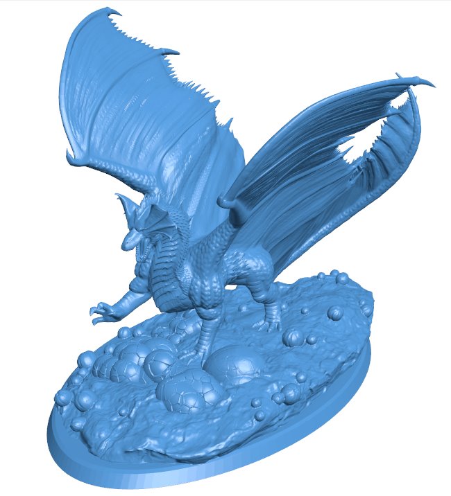 Dragons incubate eggs B0011502 3d model file for 3d printer