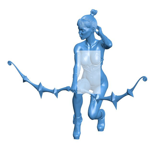 Female archer B0011386 3d model file for 3d printer