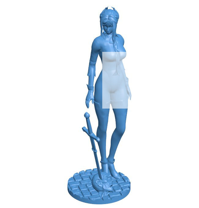 Female assassin B0011509 3d model file for 3d printer