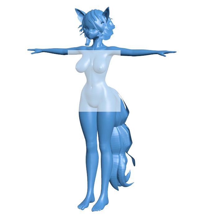 Female fox B0011440 3d model file for 3d printer